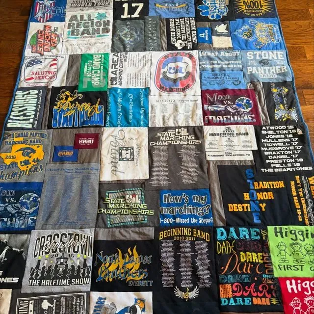 Paul’s School Tshirt Quilt