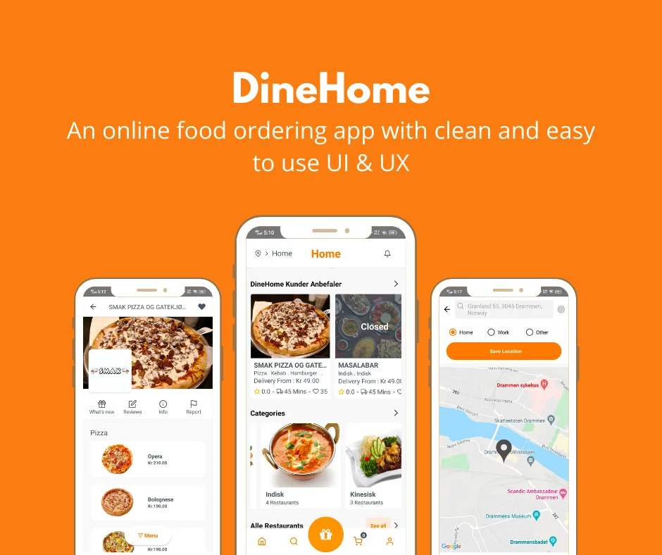 DineHome app preview
