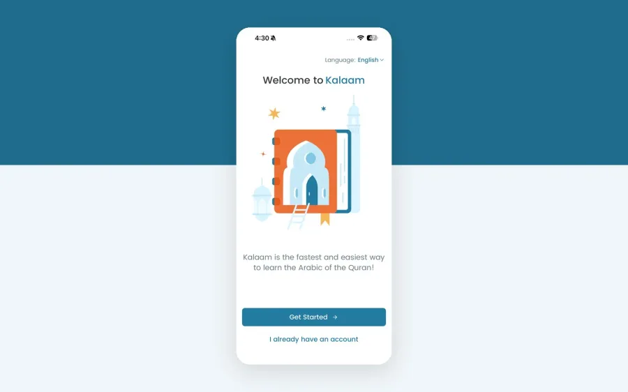 Onboarding welcome screen