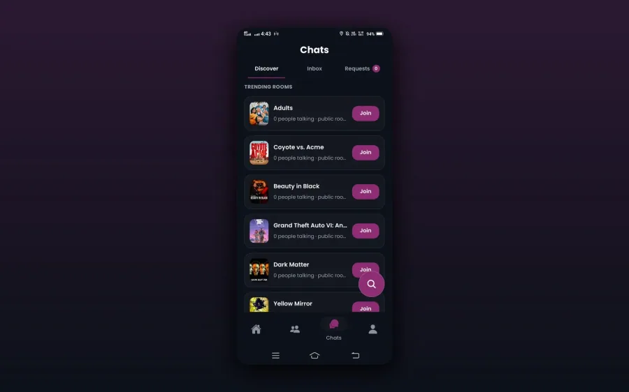 Trending movie chat rooms