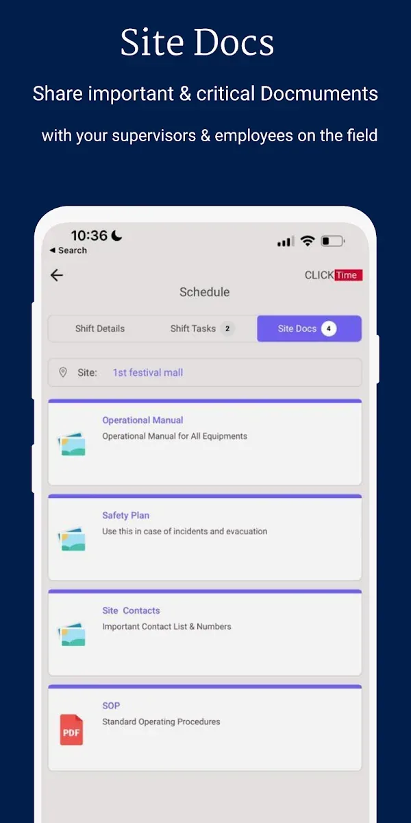 Site documents