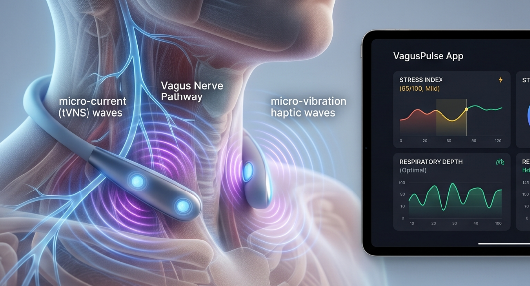 Non-Invasive Vagus Nerve tVNS & Micro-Vibration Haptics