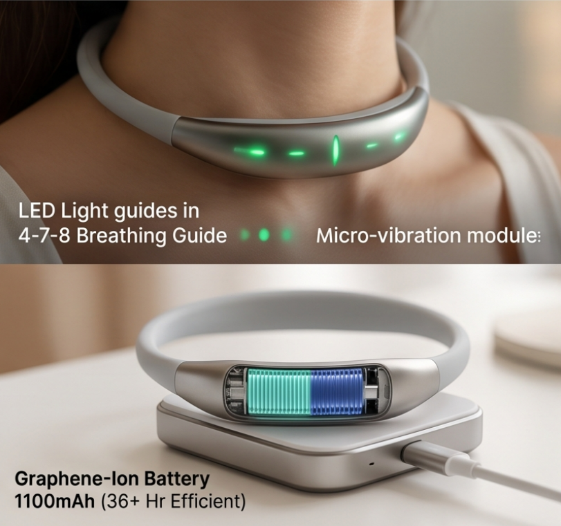 Guided Tactile Breathing Engine & All-Day Battery Efficiency