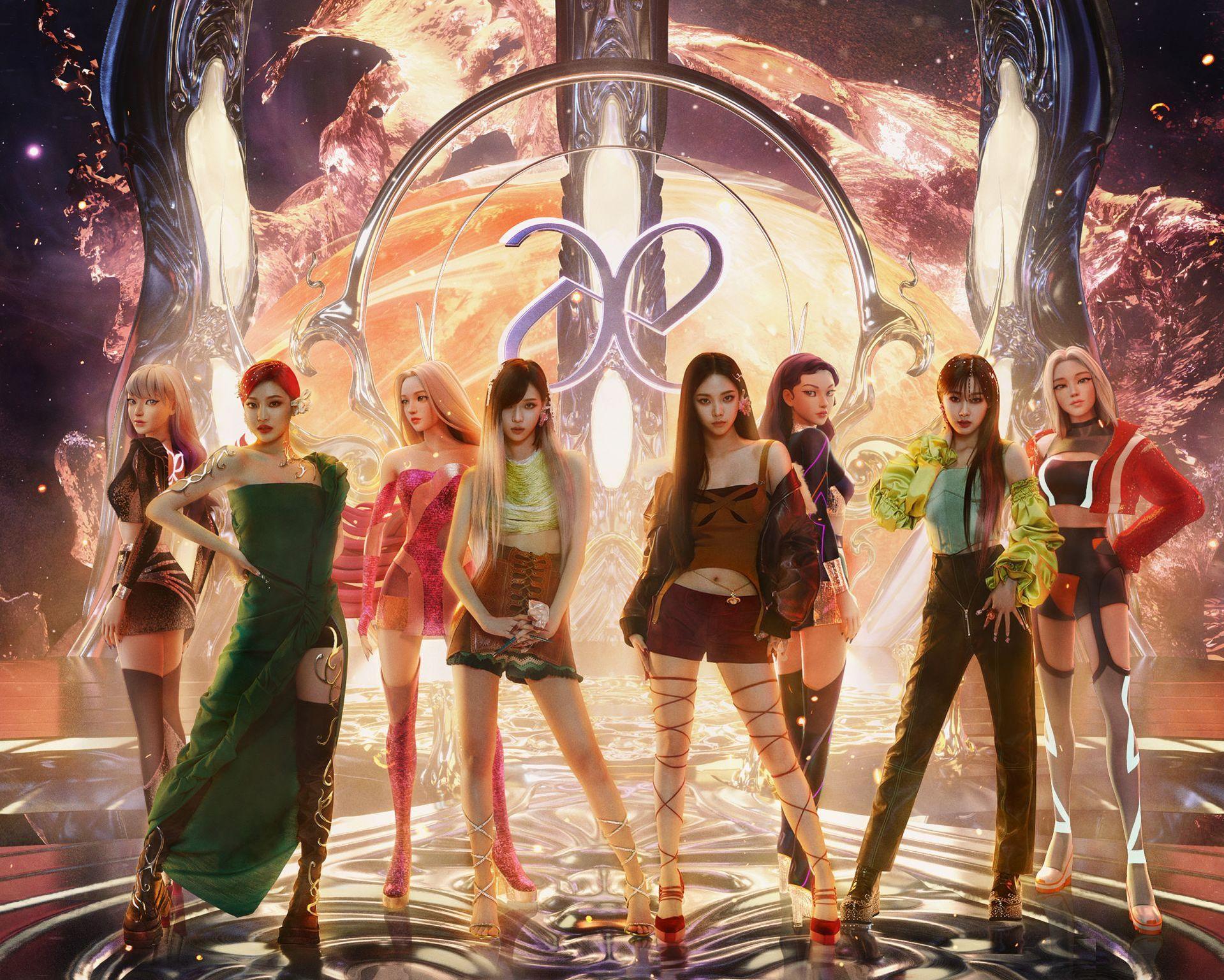 The concert's narrative structure explores a high-concept battle between the members and their digital avatars. Source: Google Images / www.asiae.co.kr.