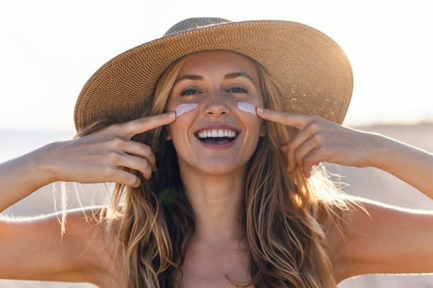 Sheer sunscreens lack iron oxides, which are crucial for blocking pigment-triggering visible blue light. Source: Google Images / www.istockphoto.com.