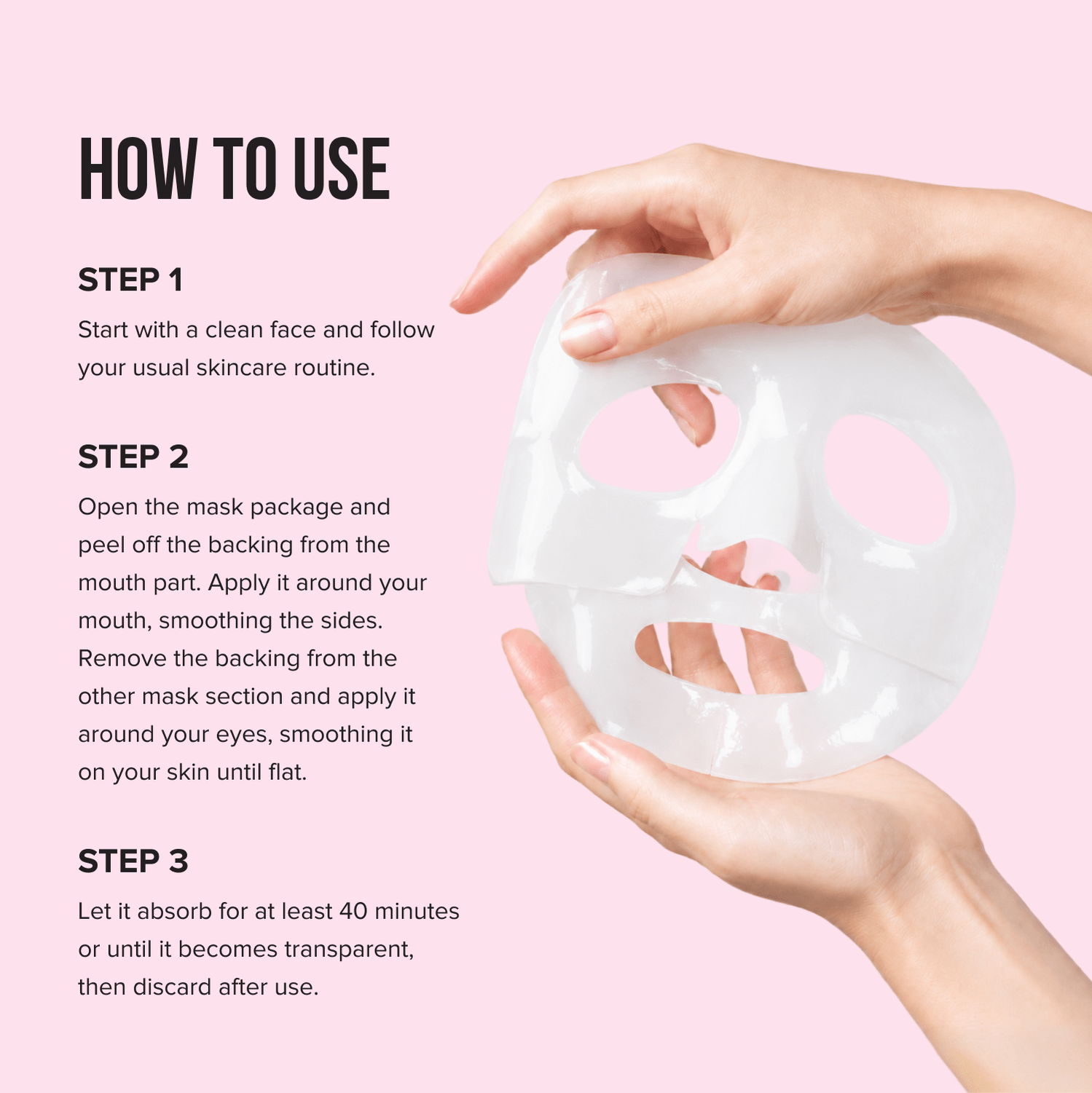 Collagen hydrogel masks paired with PDRN offer deep surface hydration and temporary plumping. Source: Google Images / www.givemecosmetics.com.