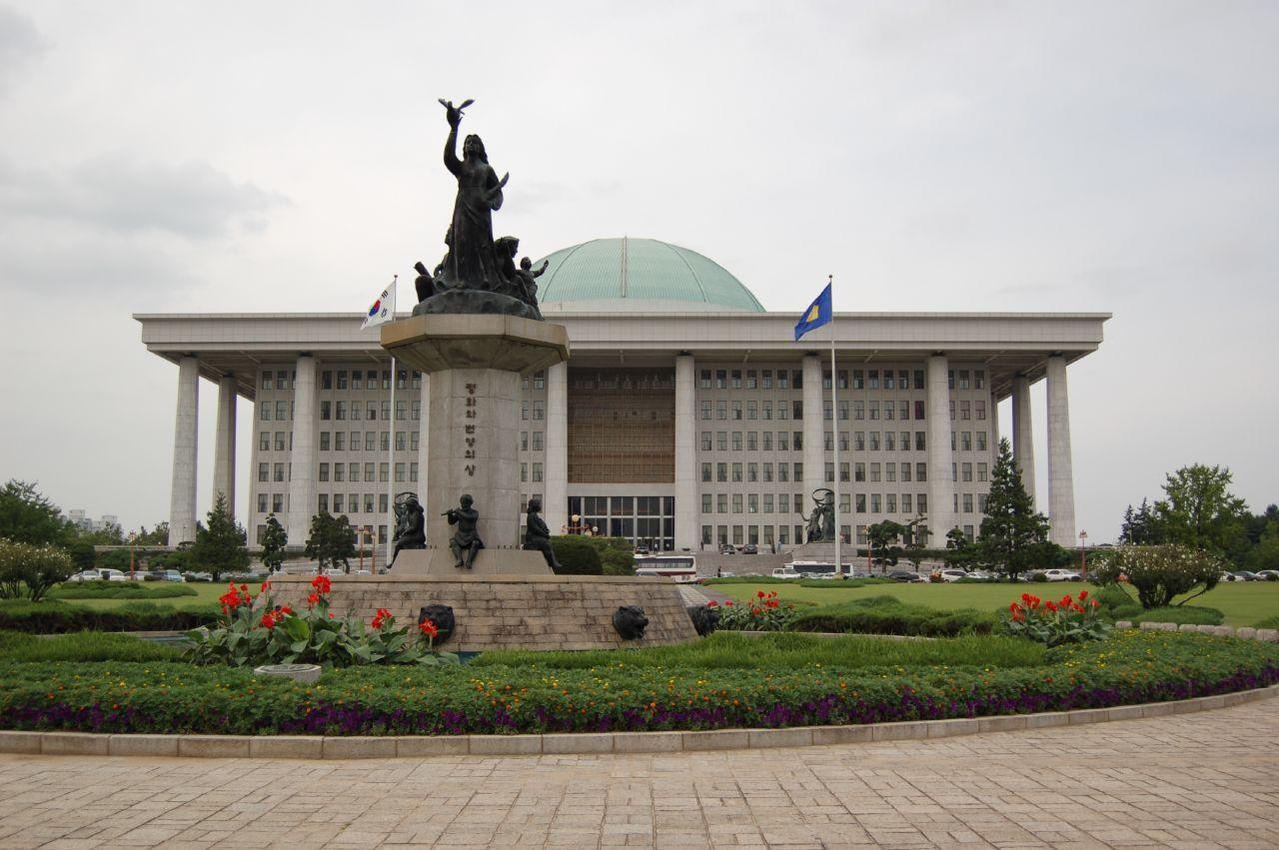 The National Assembly building in Seoul, where the future battles of South Korean democracy will unfold.