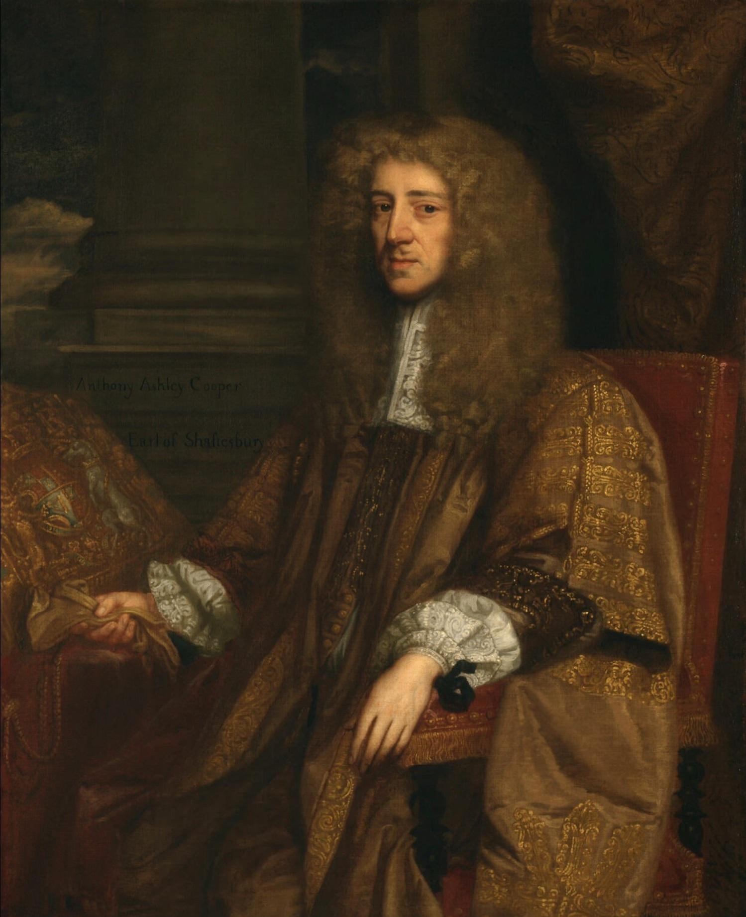 Anthony Ashley Cooper, 1st Earl of Shaftesbury, who acted as Locke's political patron and mentor.