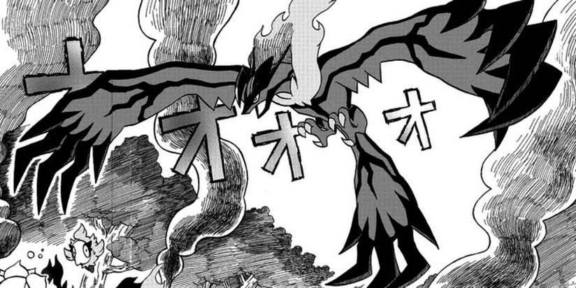 The Pokémon Adventures manga portrays Yveltal as an awe-inspiring and terrifying force.