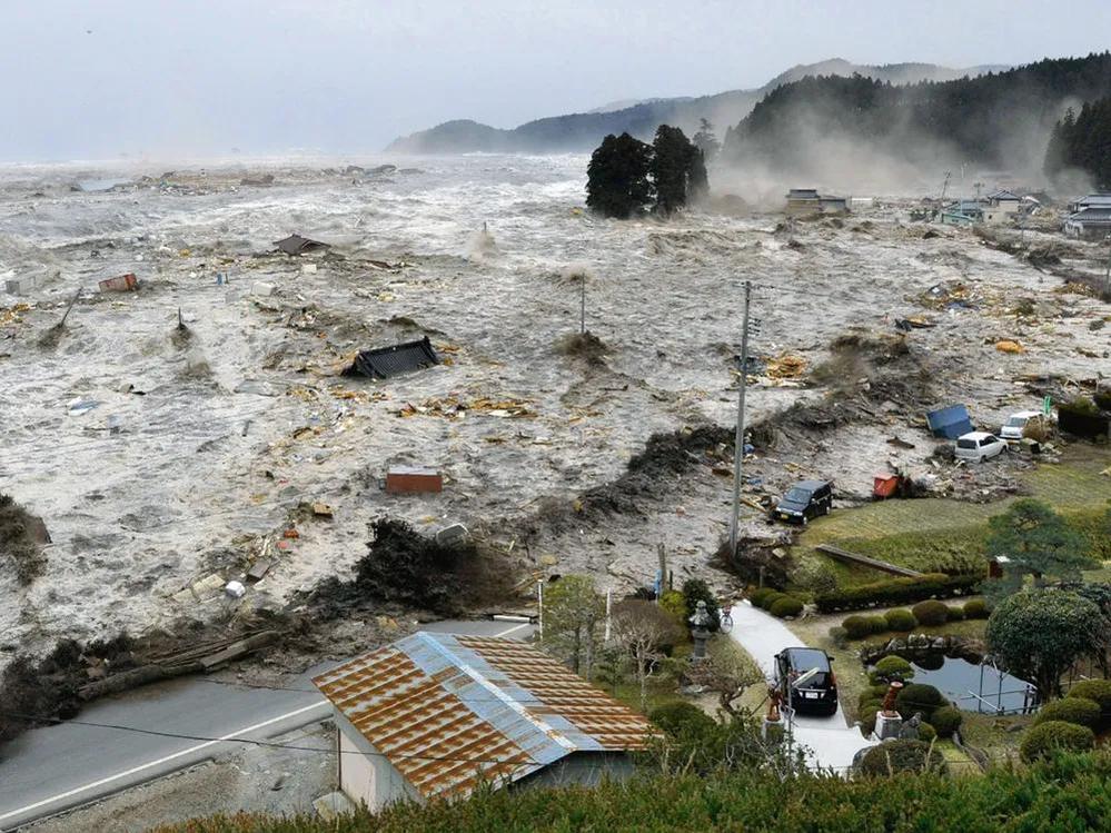 Sudden seafloor displacement during an undersea earthquake can generate devastating tsunami waves.