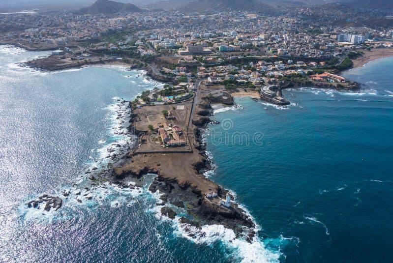 The dramatic volcanic landscape of Cabo Verde rising from the central Atlantic Ocean.