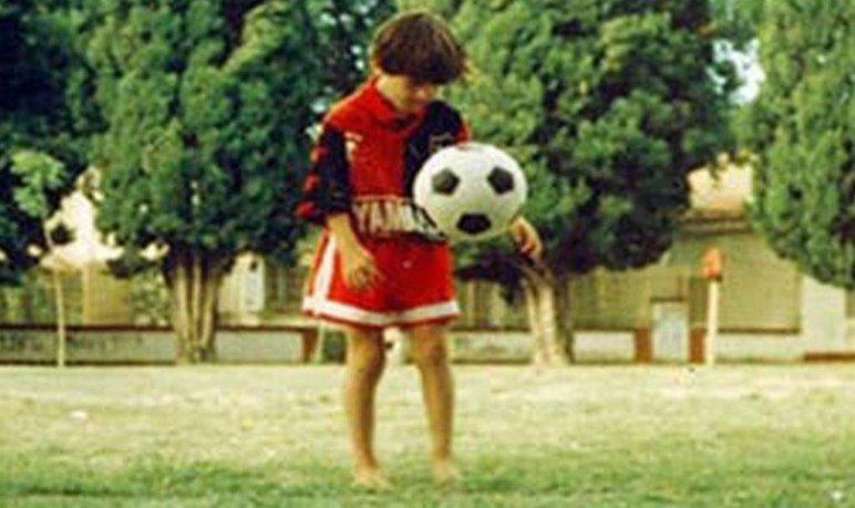 Lionel Messi during his early childhood years in Rosario, Argentina.