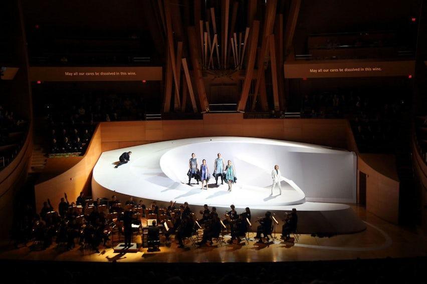 The postwar 'New Bayreuth' style utilized abstract, minimalist staging to decouple Wagner's music from political history.