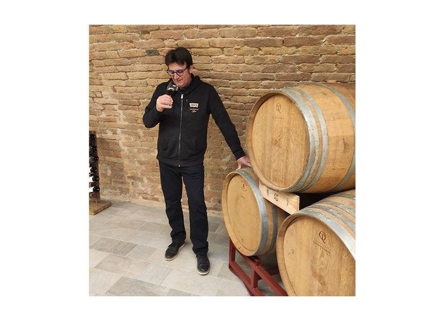 The Sandrone cellar utilizes neutral French oak tonneaux to gently age wine without overpowering its natural fruit flavor.