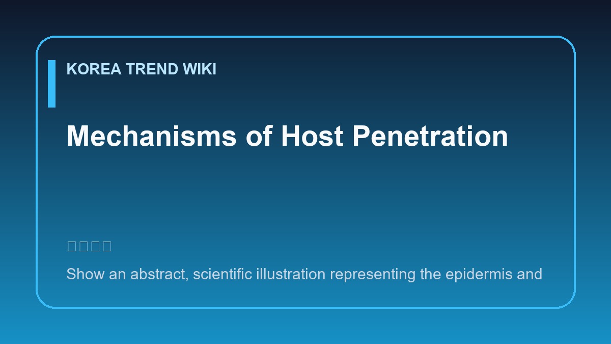 General visual reference for Mechanisms of Host Penetration. Source: Korea Trend Wiki / Generated editorial illustration / Site-generated image