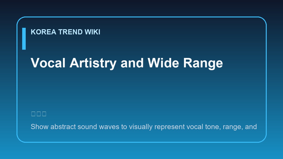General visual reference for Vocal Artistry and Wide Range. Source: Korea Trend Wiki / Generated editorial illustration / Site-generated image