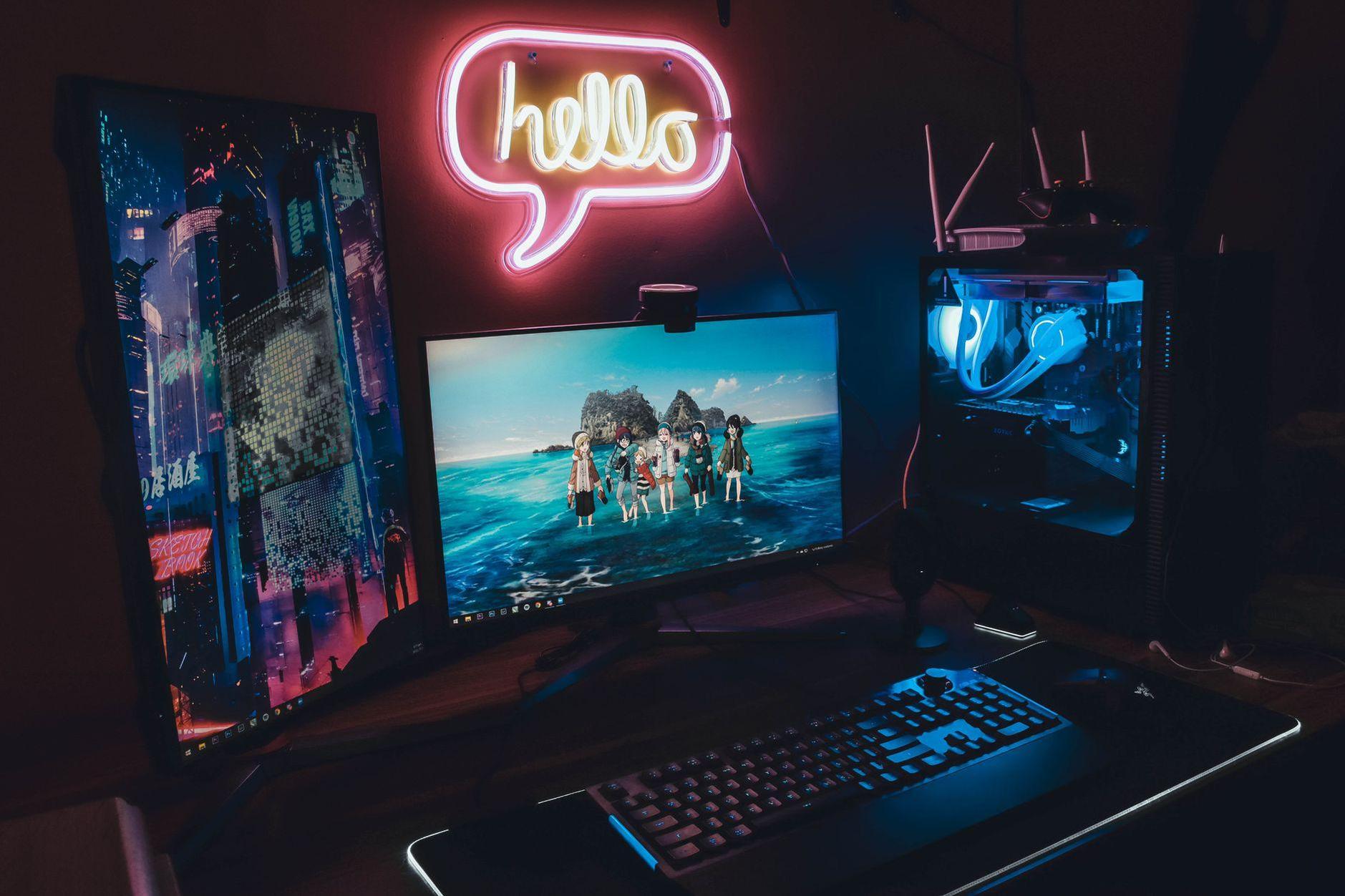 General visual reference for The Ultimate Gaming Role: D.Va in Overwatch. Source: Pexels / Photo by Lynde / Pexels License / https://www.pexels.com/photo/black-flat-screen-computer-monitor-and-keyboard-9794458/