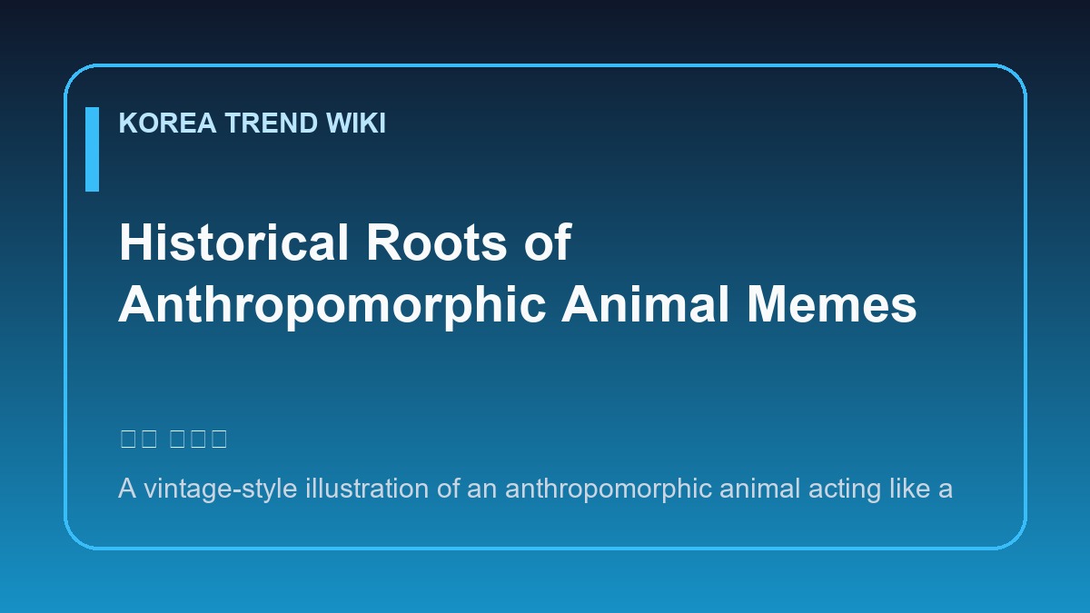 General visual reference for Historical Roots of Anthropomorphic Animal Memes. Source: Korea Trend Wiki / Generated editorial illustration / Site-generated image