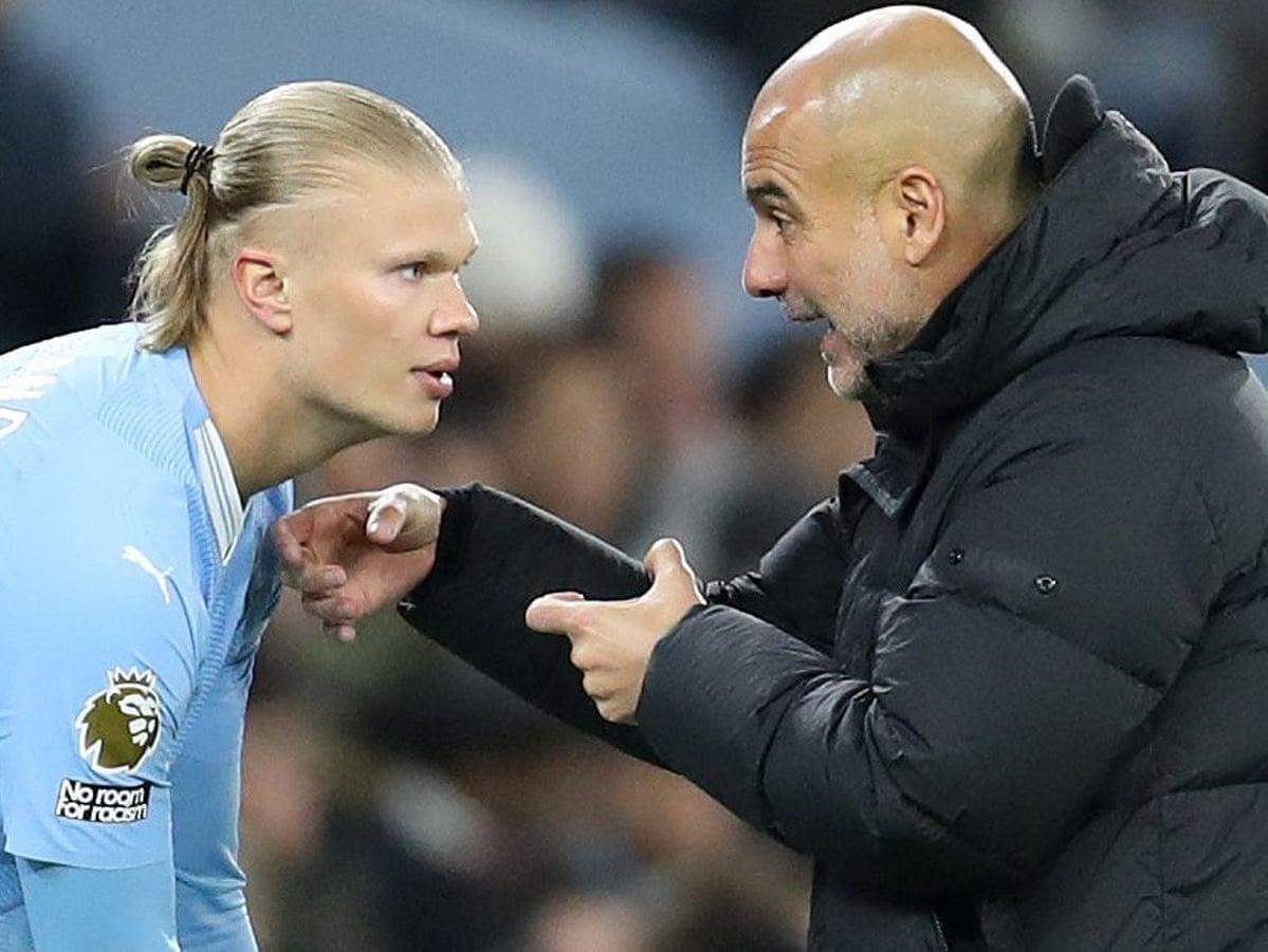 General visual reference for The Blockbuster Transfer to Manchester City. Source: Google Images / www.theguardian.com / Google usage-rights filter; verify source license / https://www.theguardian.com/football/2024/feb/02/pep-guardiola-shrugs-of-spanish-reports-that-haaland-wants-real-madrid-move