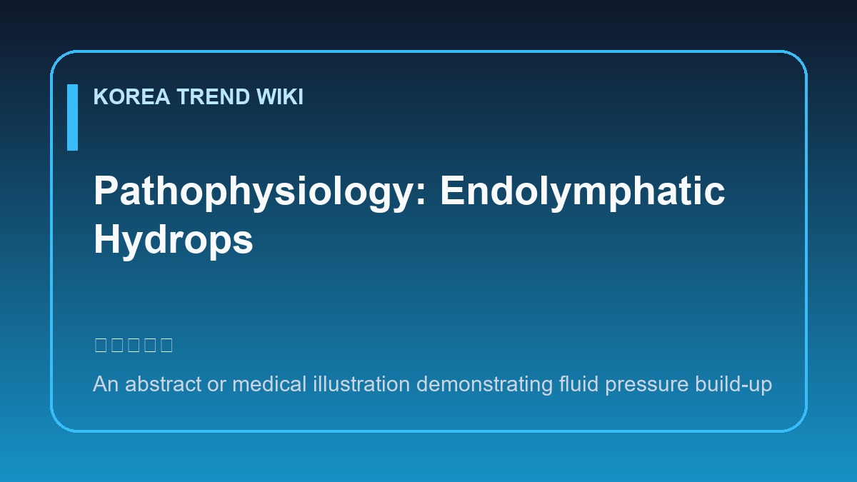 General visual reference for Pathophysiology: Endolymphatic Hydrops. Source: Korea Trend Wiki / Generated editorial illustration / Site-generated image