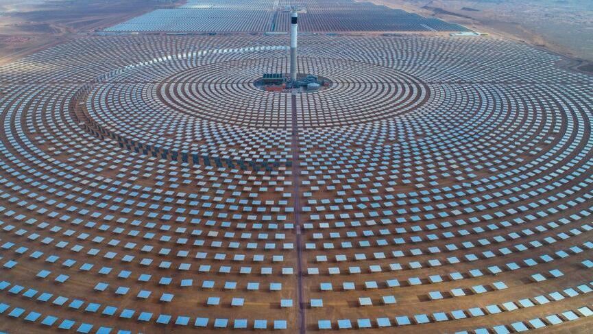 General visual reference for Mega-Infrastructure Projects and Green Energy Leadership. Source: Google Images / constructionreviewonline.com / Google usage-rights filter; verify source license / https://constructionreviewonline.com/noor-ouarzazate-solar-complex-worlds-largest-concentrated-solar-power-plant/