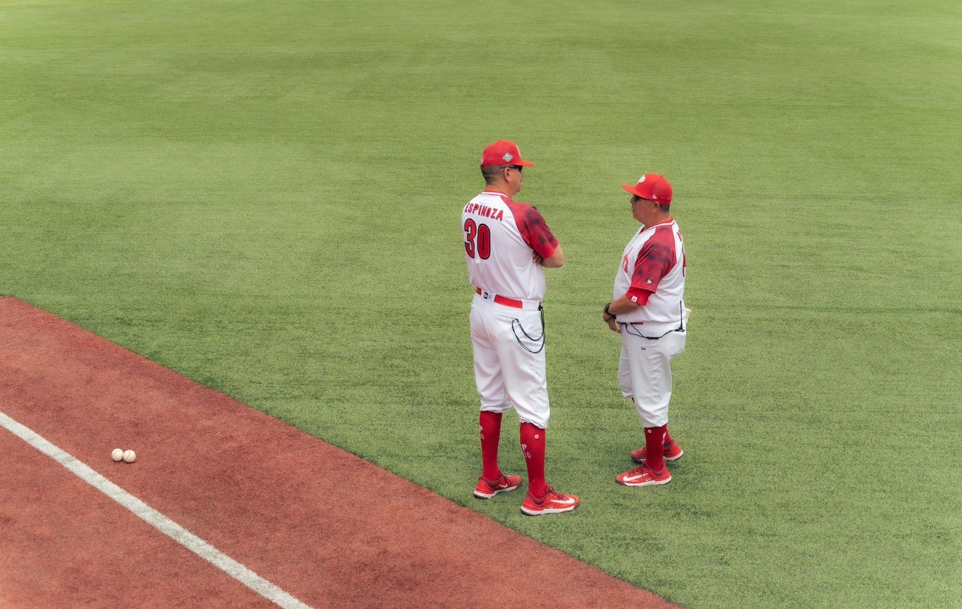 General visual reference for Inspiration for Future Korean Athletes. Source: Pexels / Photo by Israel Torres / Pexels License / https://www.pexels.com/photo/two-baseball-players-standing-on-a-field-17723983/