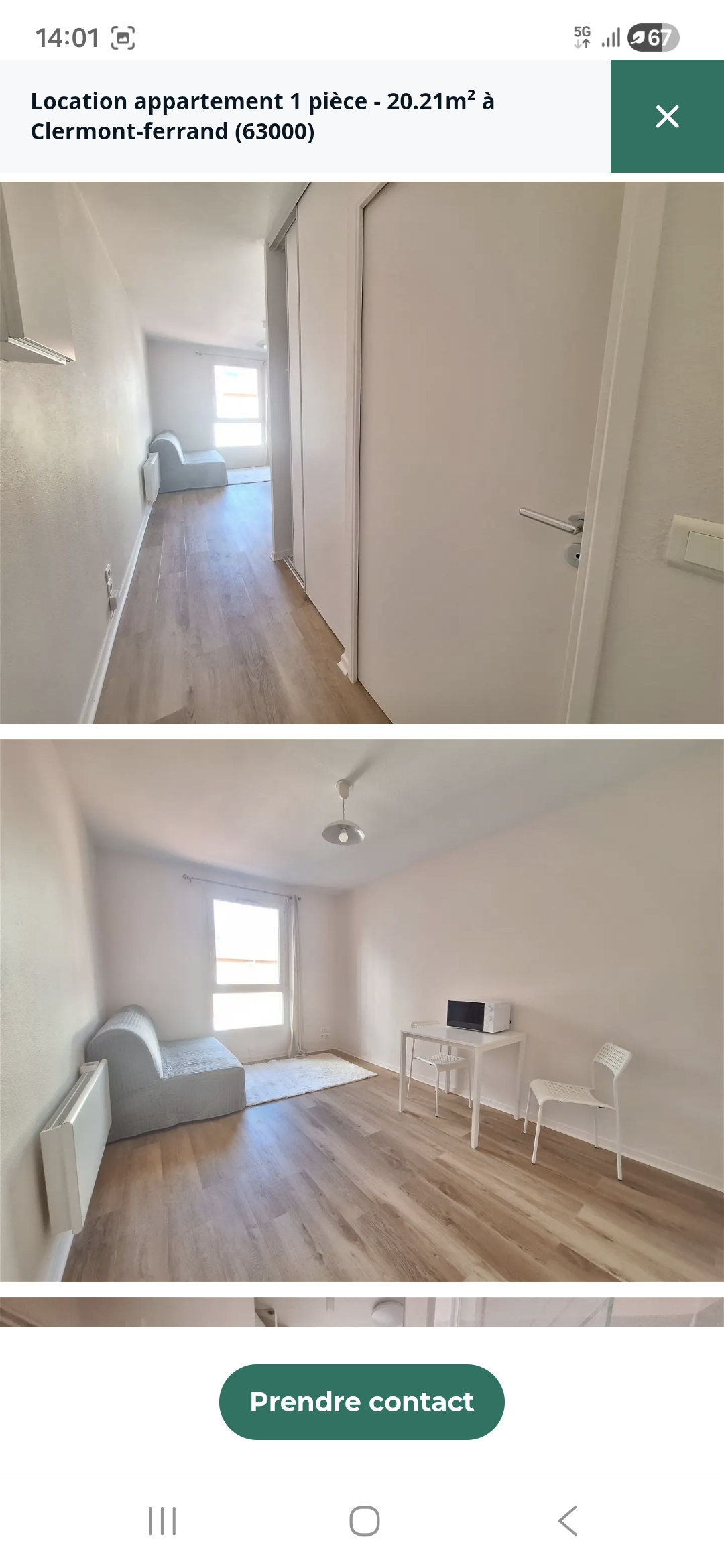 STUDIO CLERMONT FERRAND 21M2 MEUBLÉ 