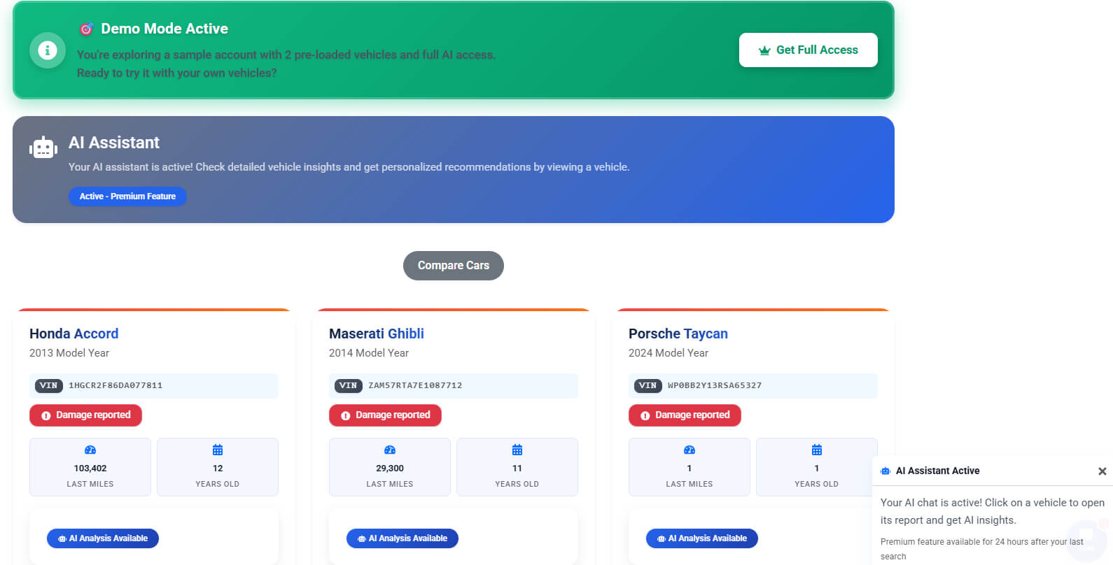VinspectorAI Demo Account - Explore all platform features with full AI access
