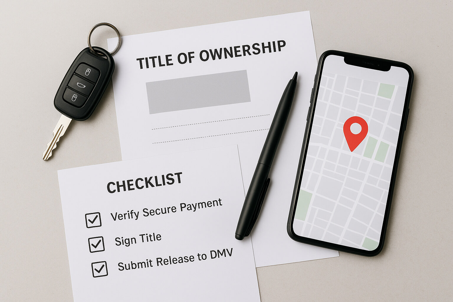 Infographic with key steps to prepare your car for sale: cleaning, minor repairs, paperwork, and pricing.