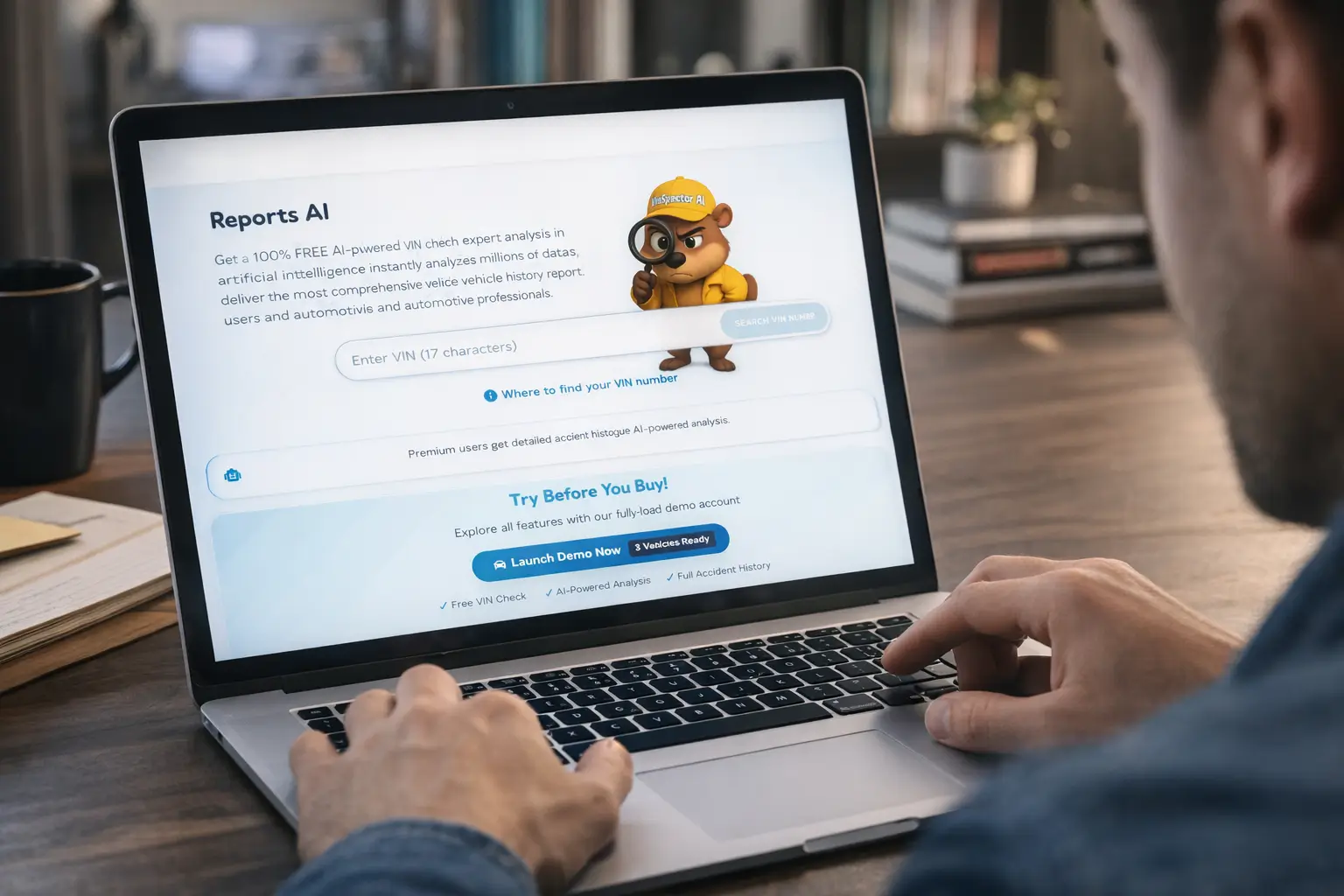 Analyzing vehicle history report showing accident and title records before buying a car