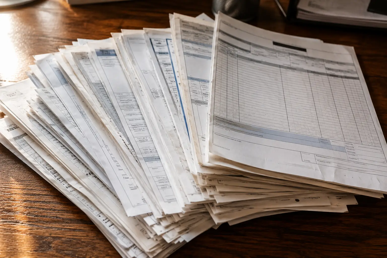 Stack of car repair orders documenting repeated dealer visits for the same defect