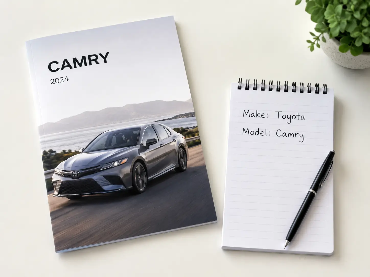 Chart showing car make and model examples including Ford F-150 and Toyota Camry