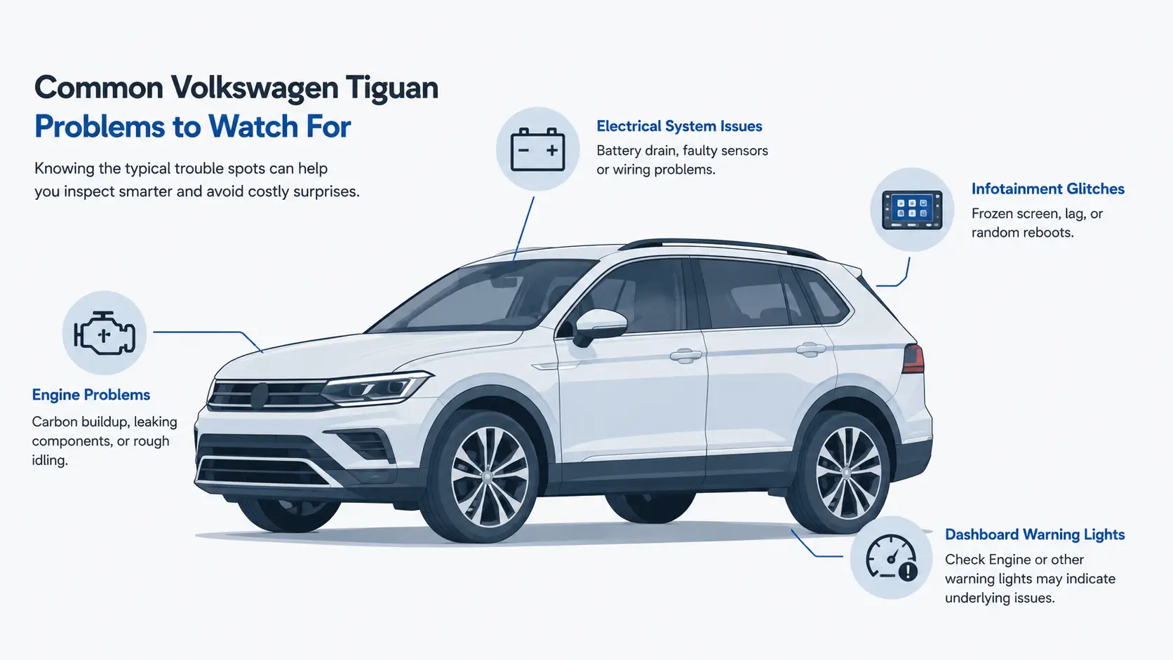 Volkswagen Tiguan common problems by model year