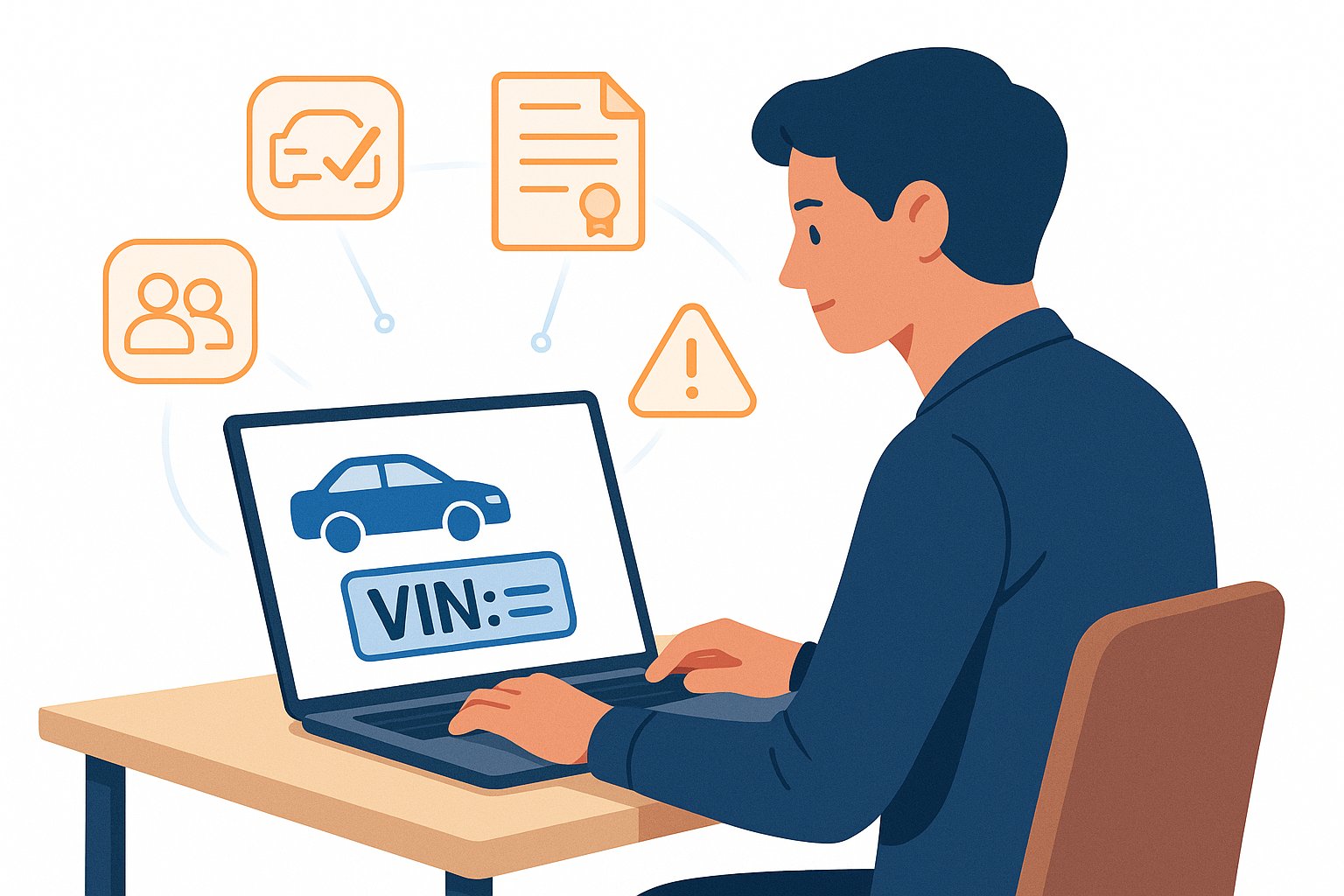 Owner VIN lookup showing car ownership history, title brands, and state transfers with AI-powered analysis.