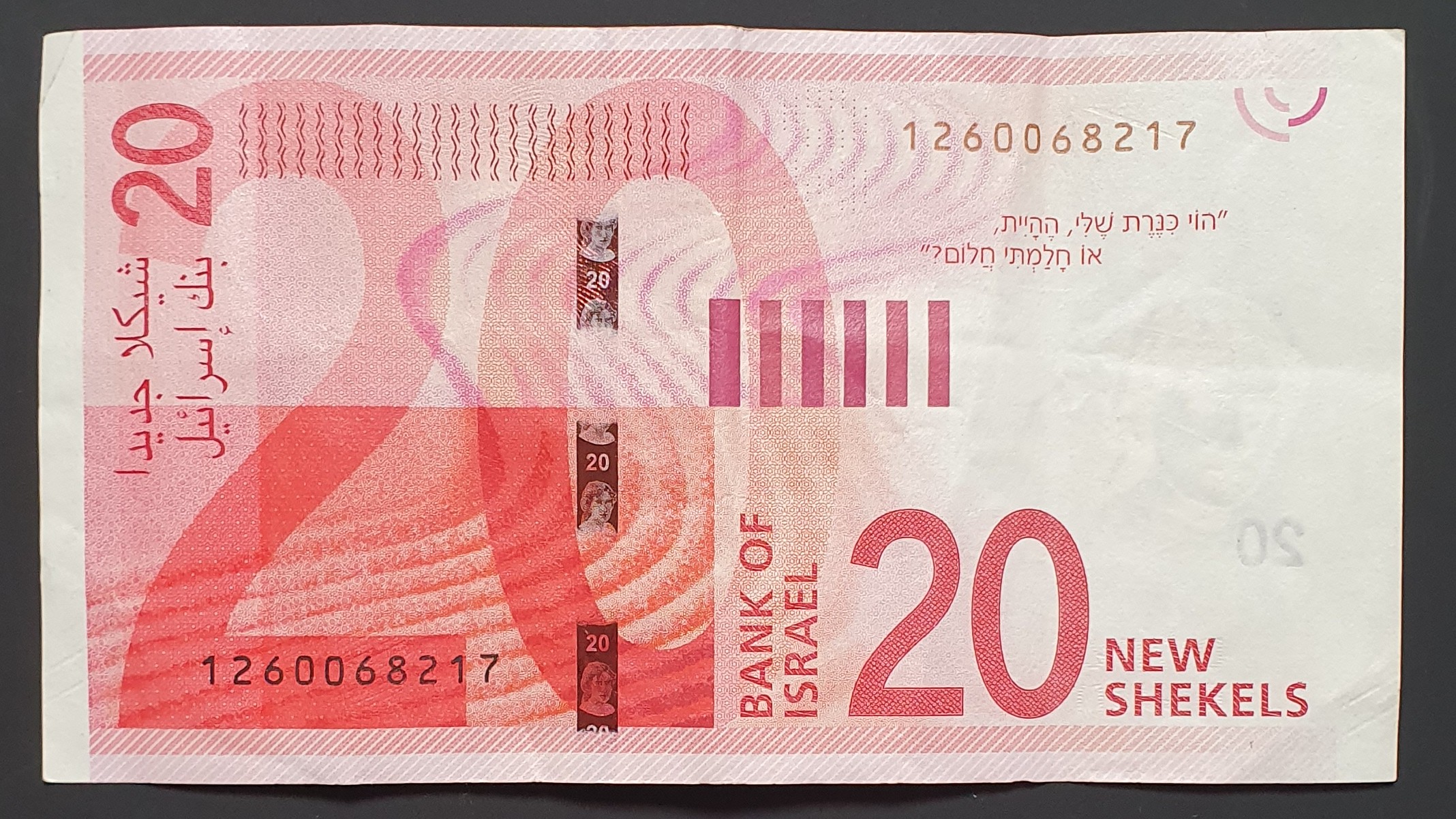 20 New shekel back