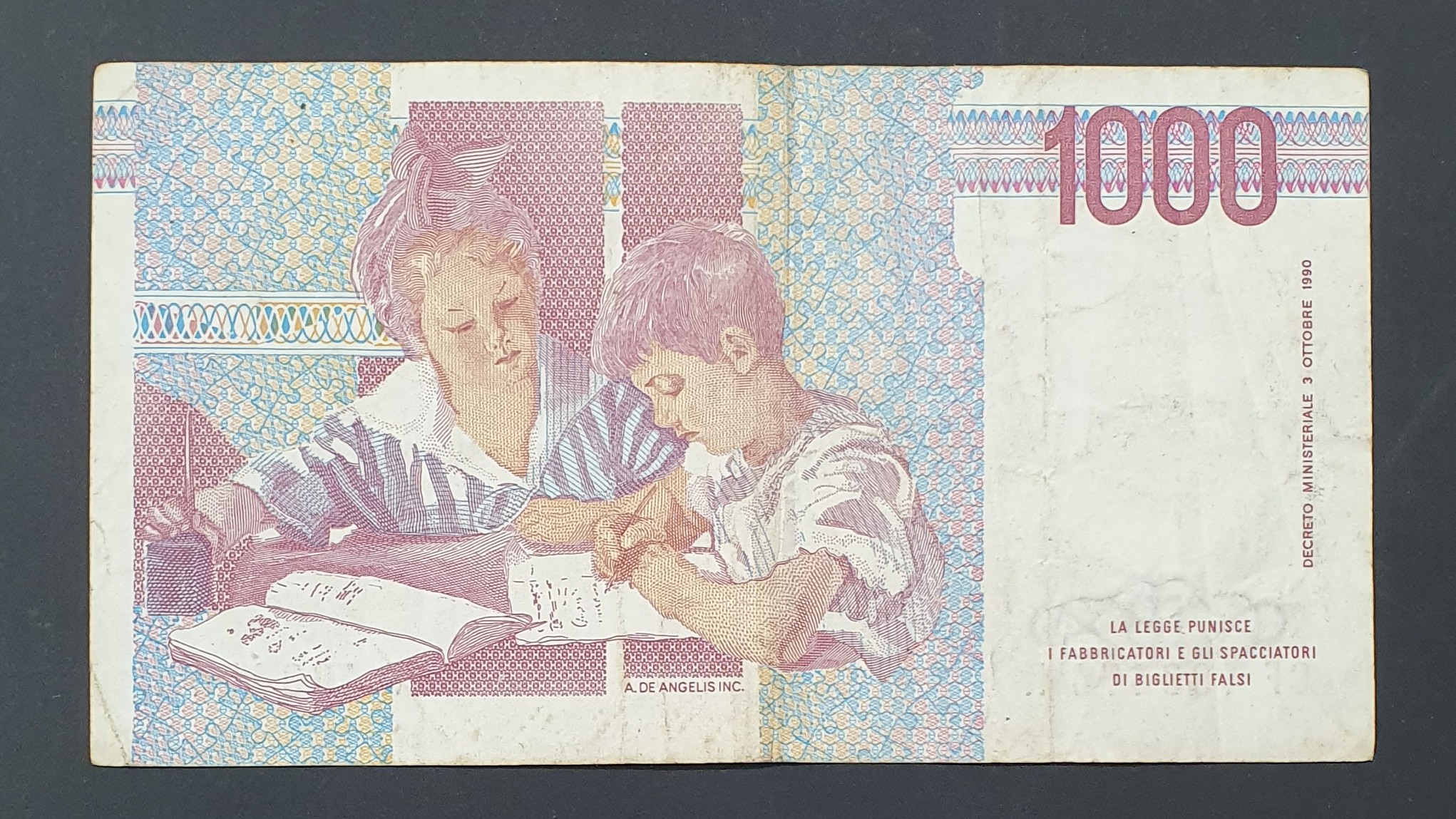 1000 Lira back