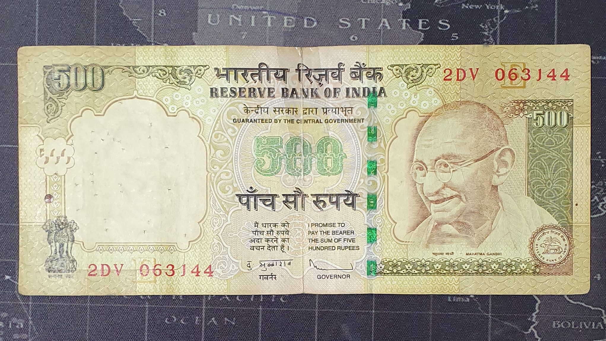 500 Rupee front