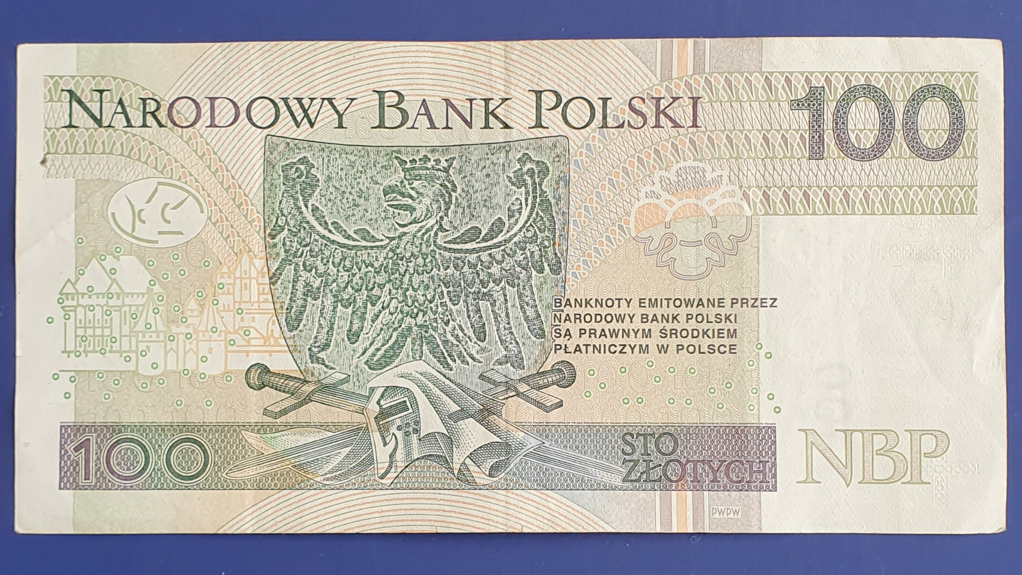 100 Zloty back