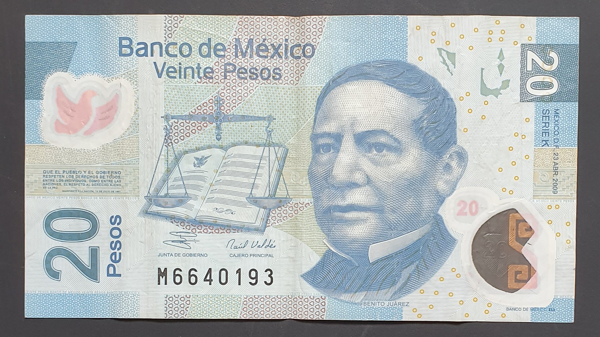Mexico 20 Peso banknote 2009 - CurrencyHub