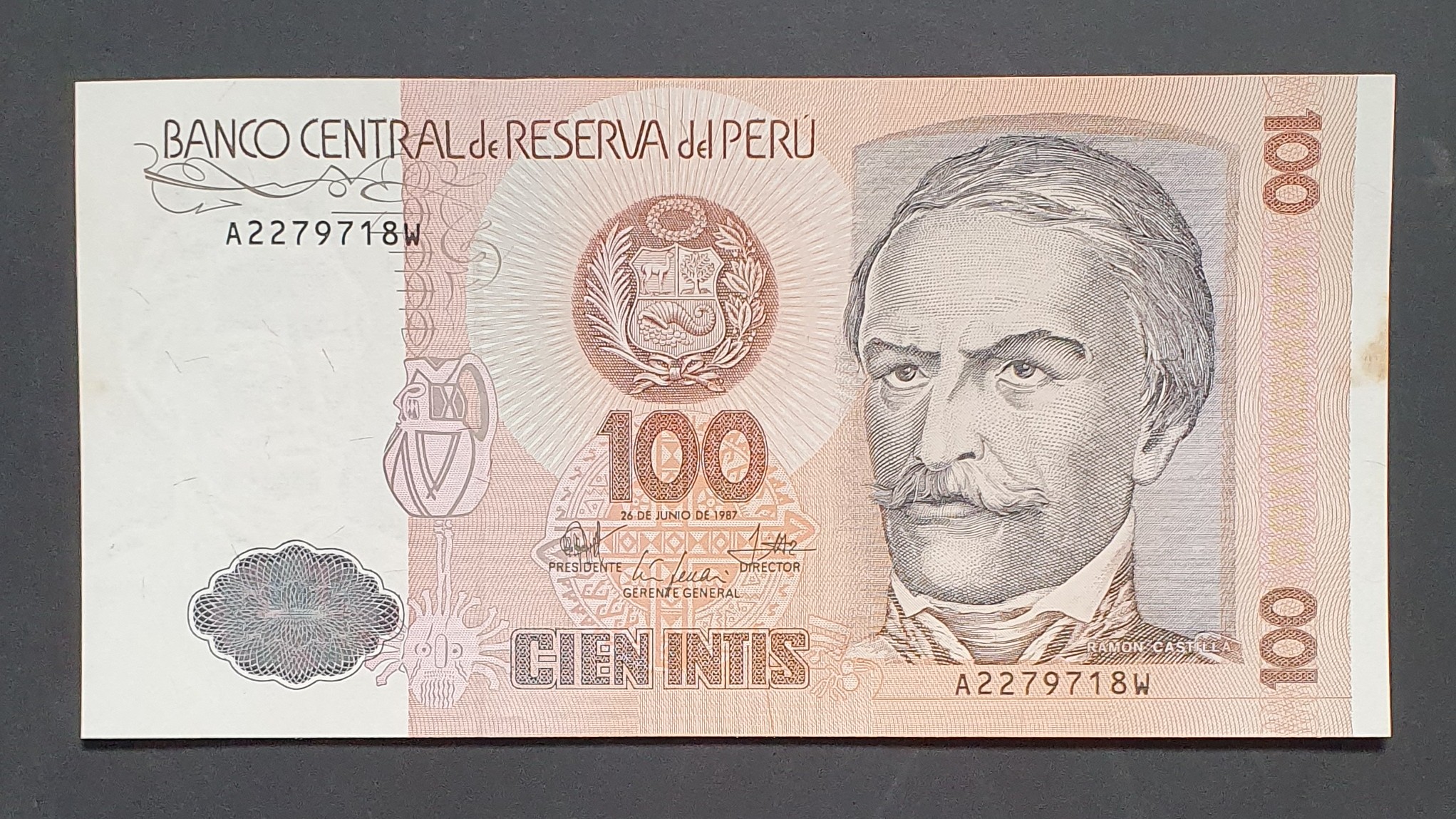 Peru 100 Inti banknote 1987 - CurrencyHub