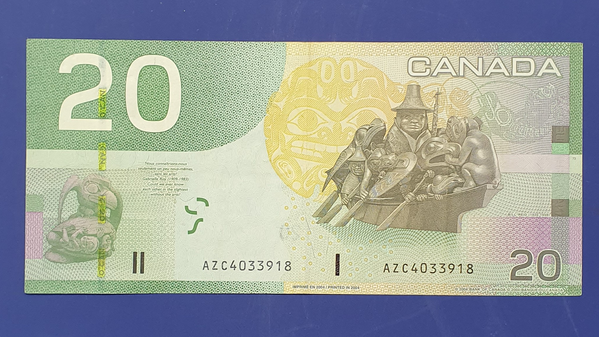 20 Dollar back