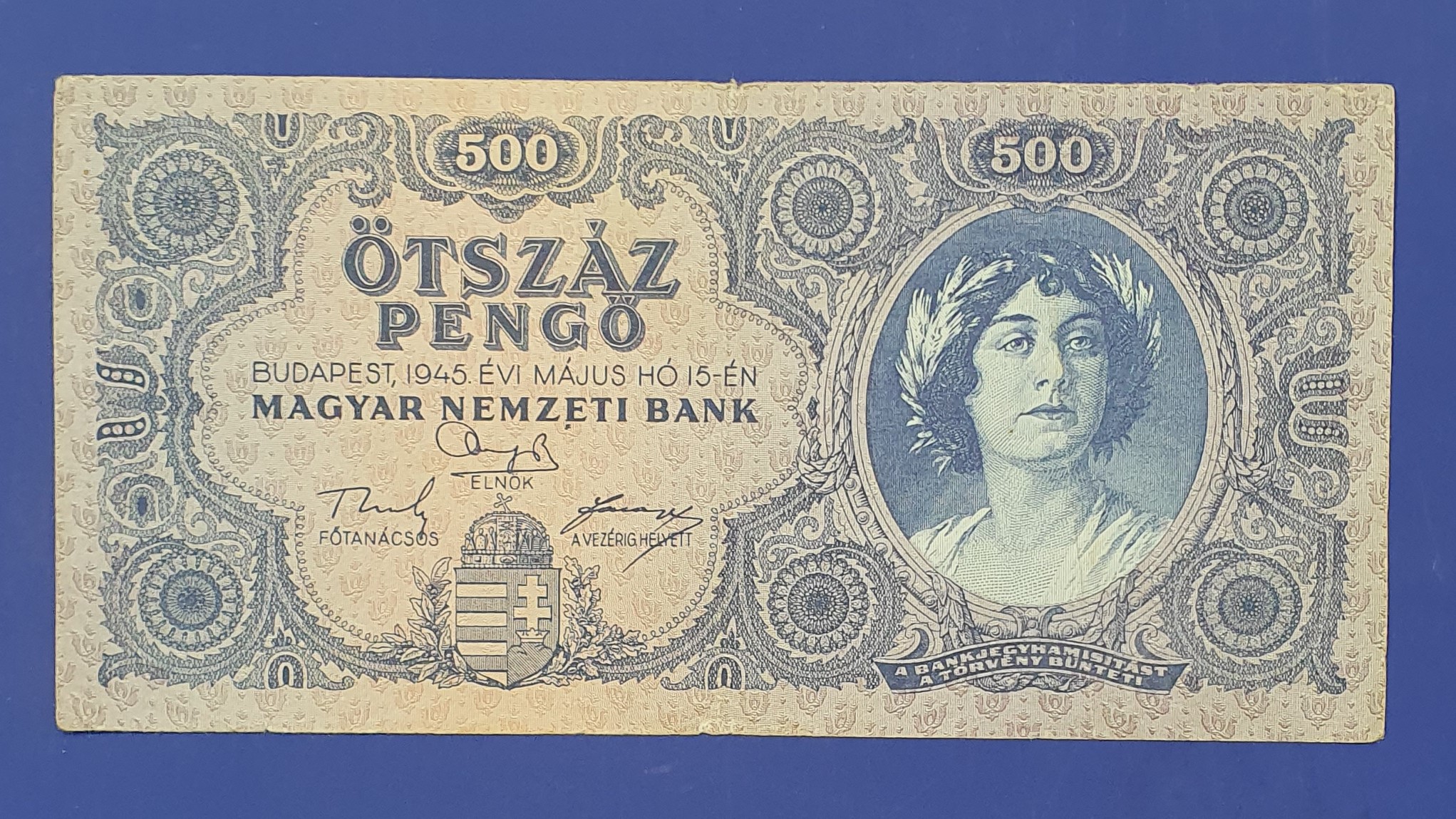 Hungary 500 Pengo banknote 1945 - CurrencyHub