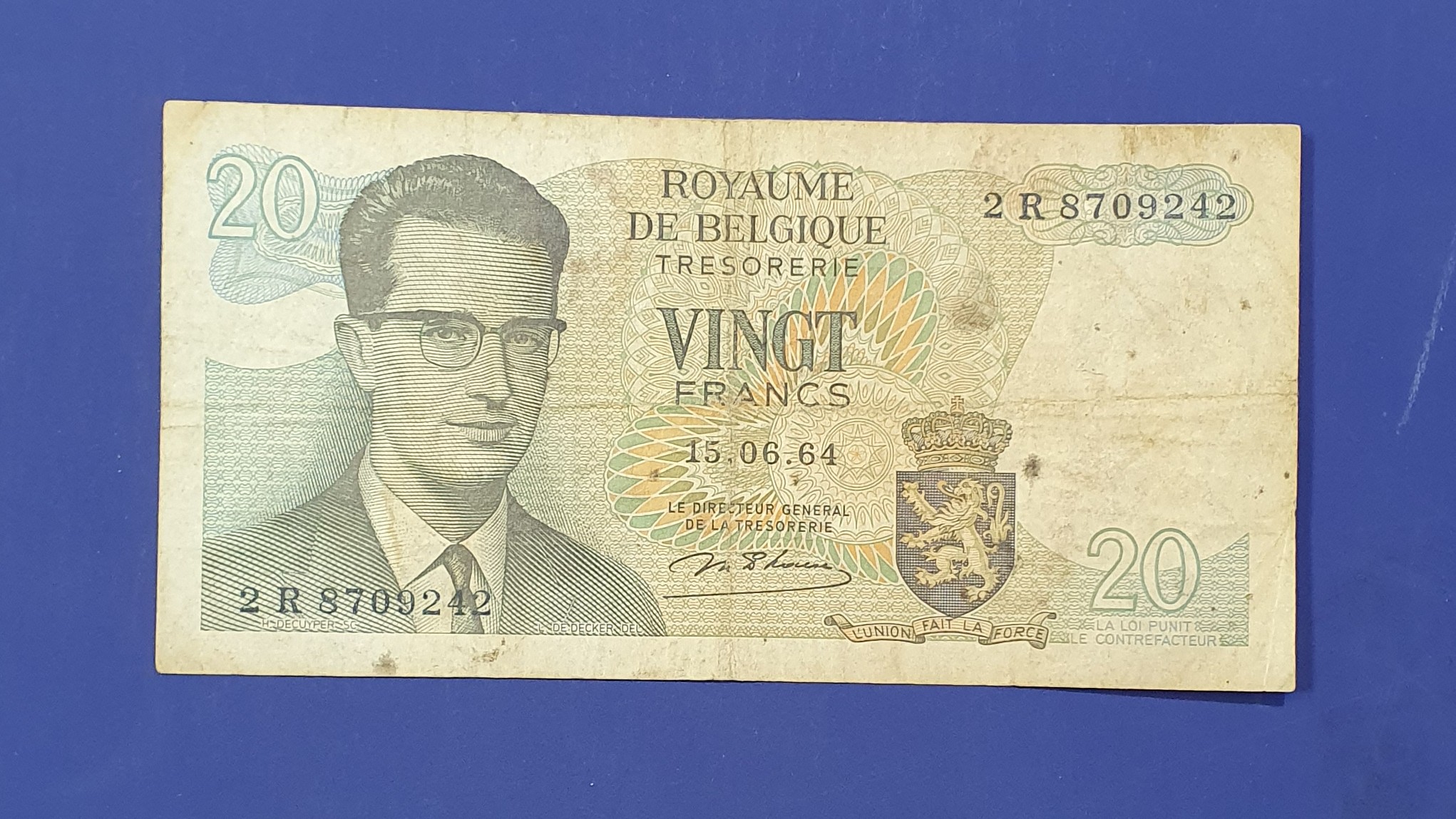 Belgium 20 Franc banknote 1964 - CurrencyHub
