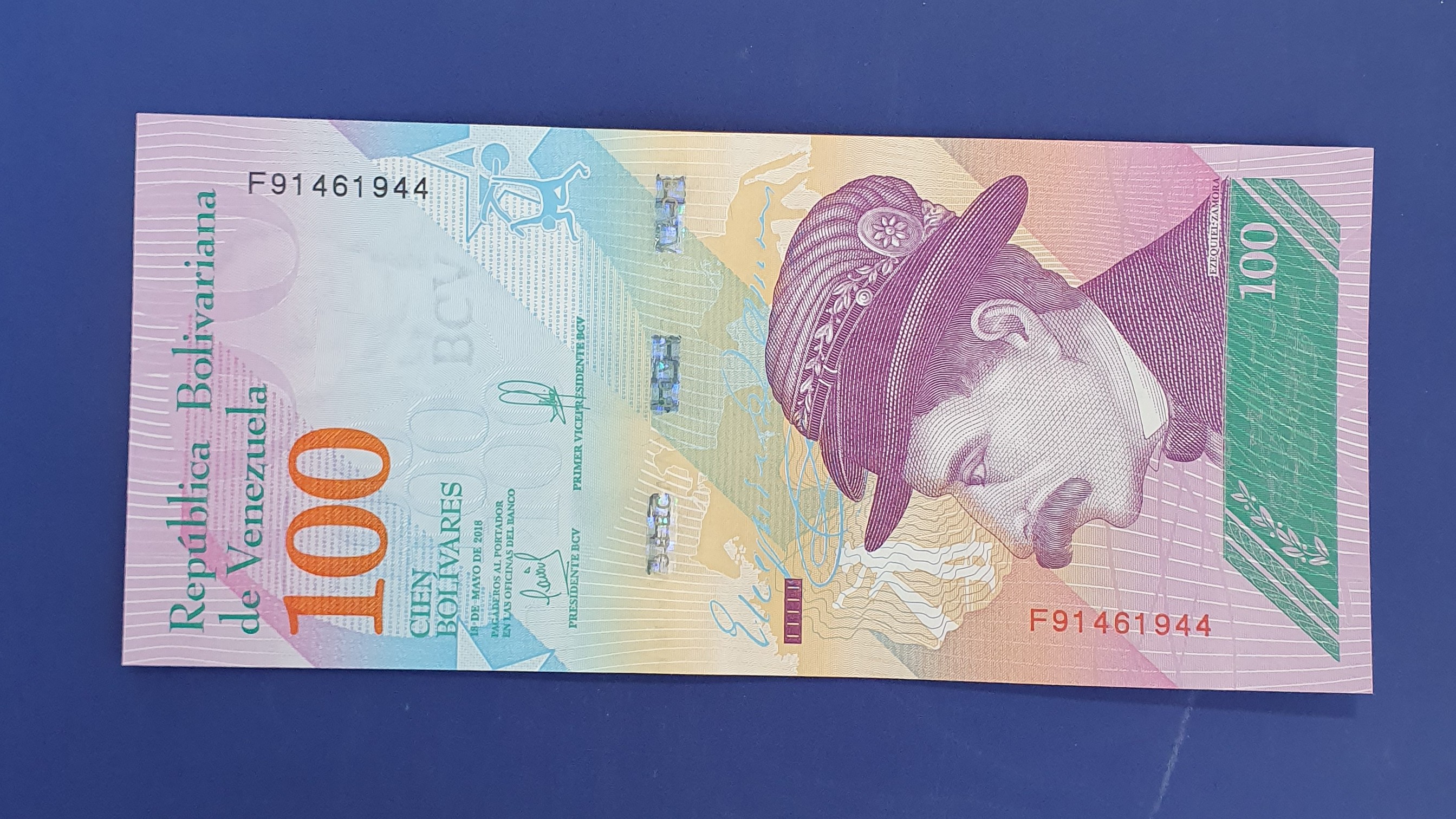Venezuela 100 Bolivar banknote 2018 - CurrencyHub