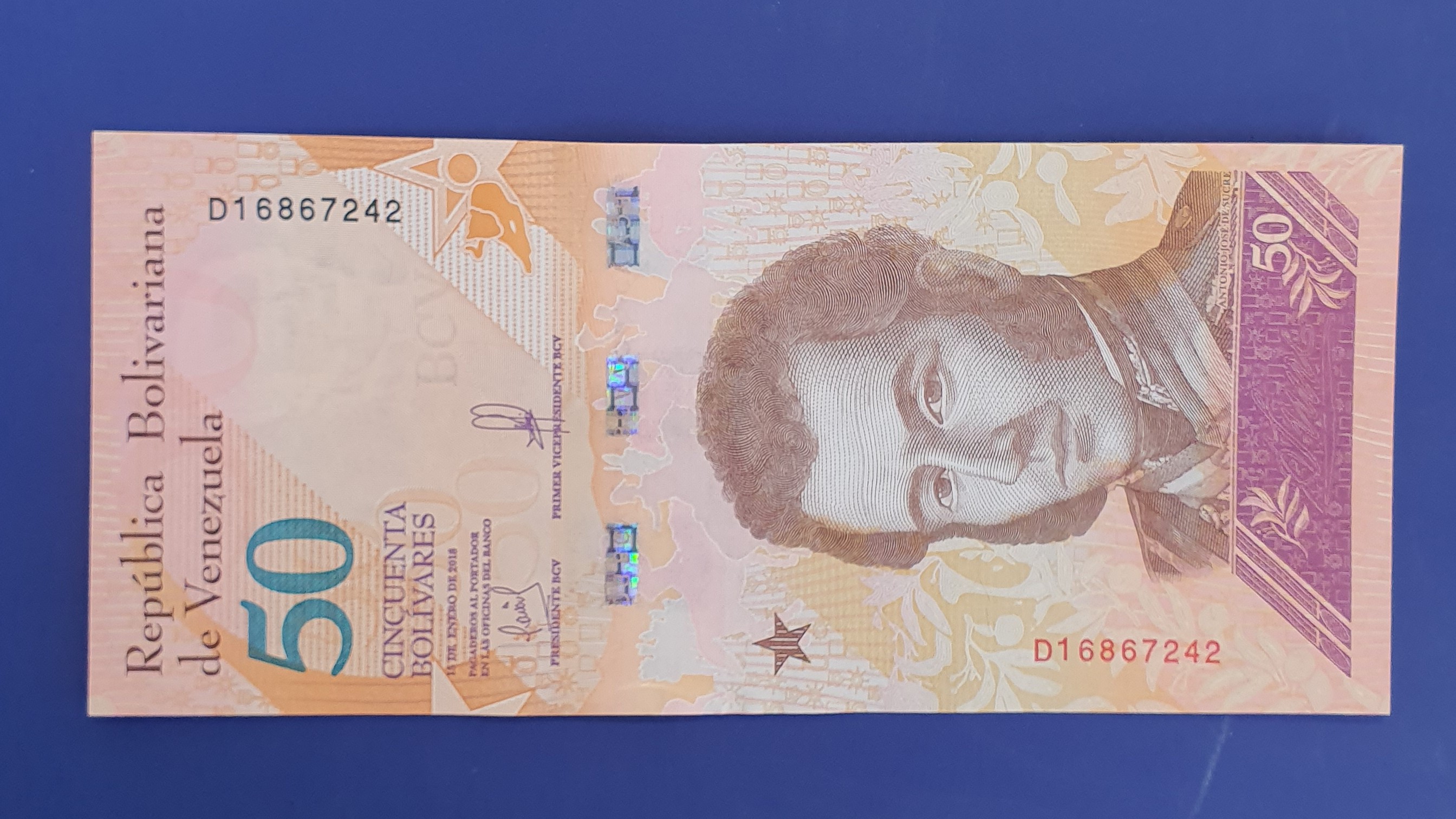 Venezuela 50 Bolivar banknote 2018 - CurrencyHub