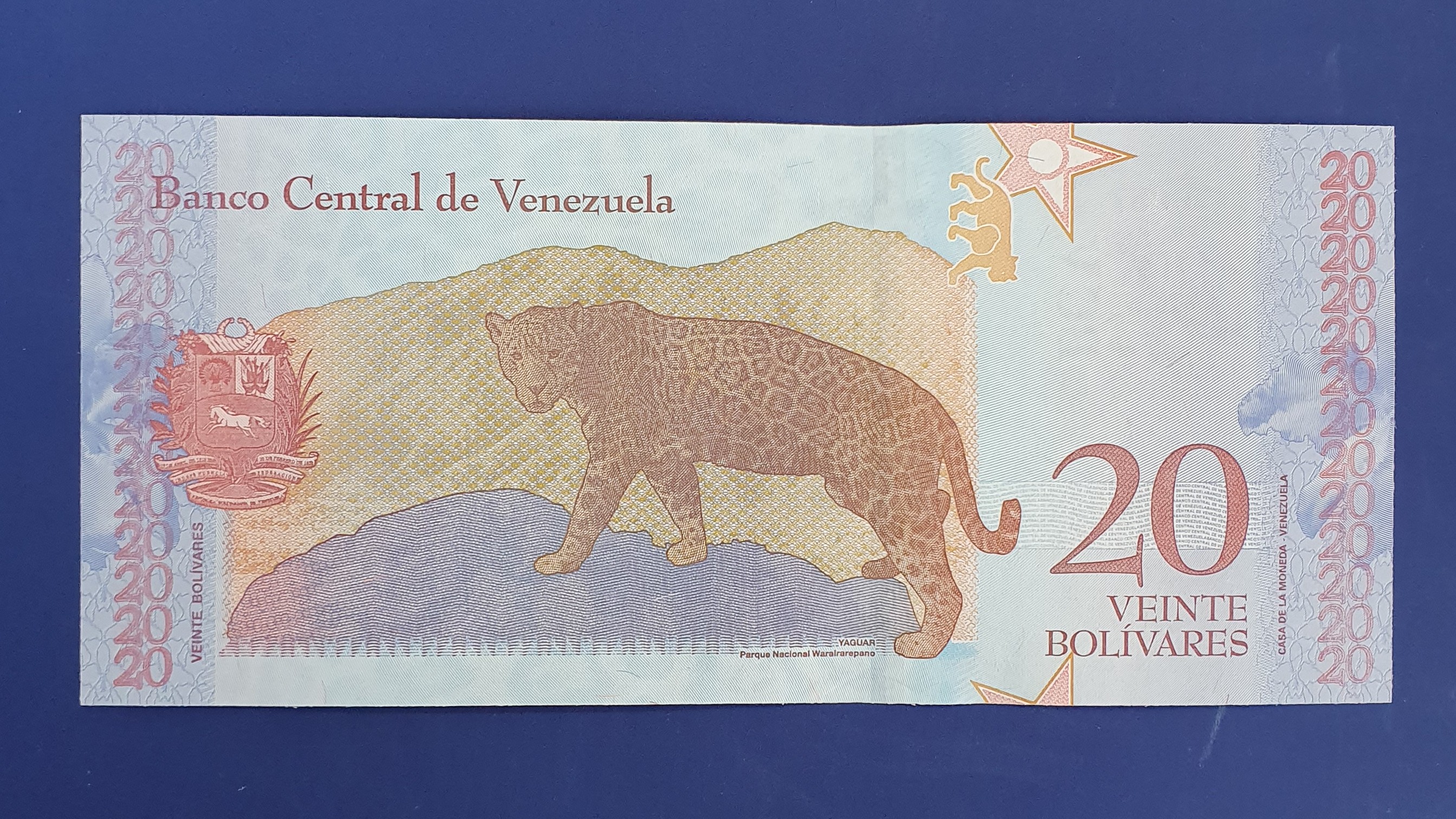 20 Bolivar back