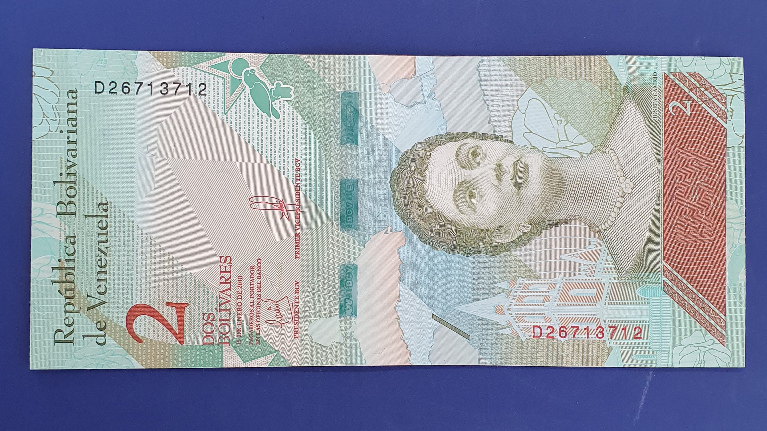 Venezuela 2 Bolivar banknote 2018 - CurrencyHub