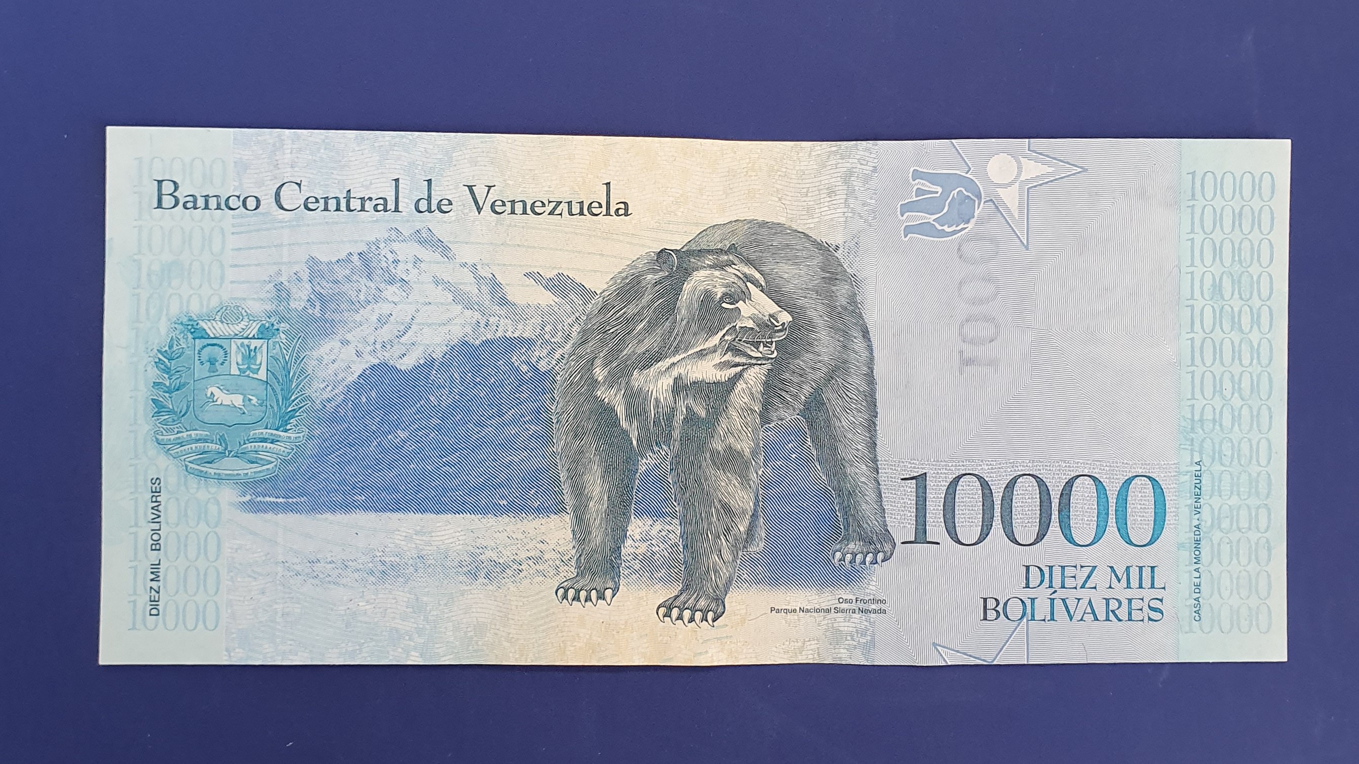 10000 Bolivar back