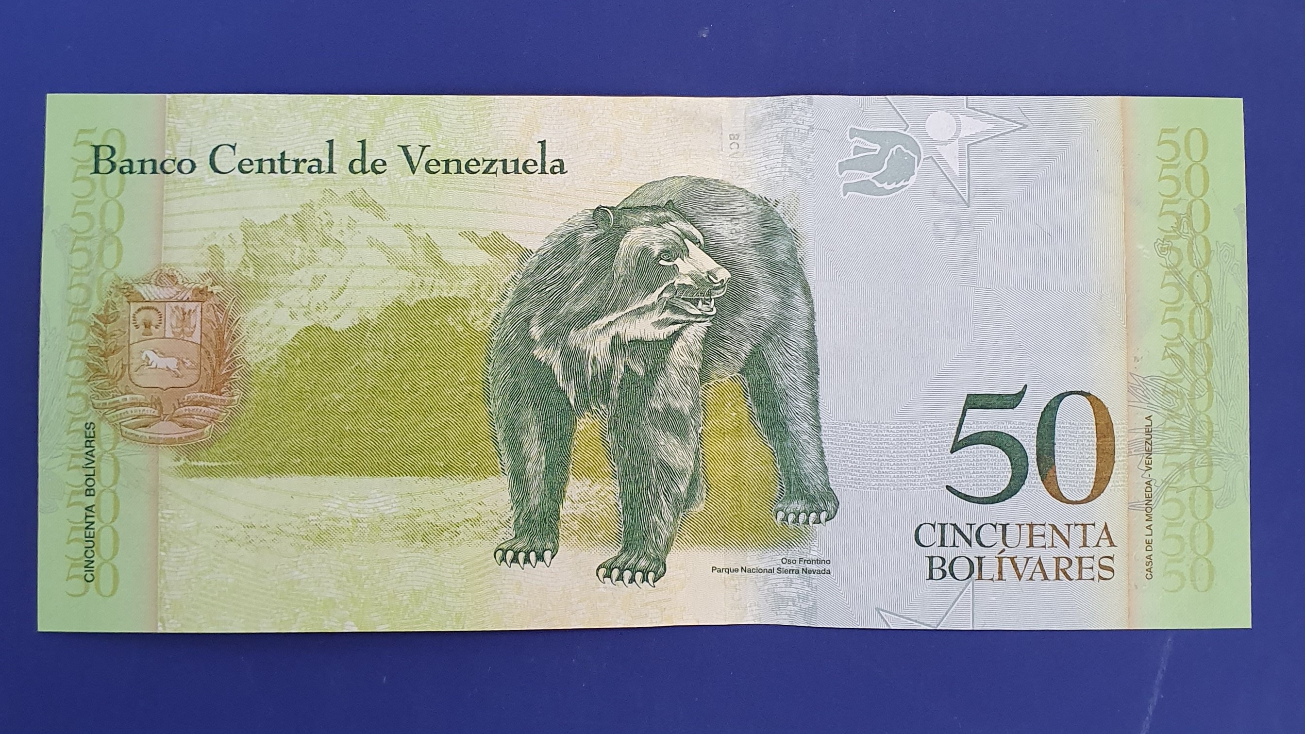 50 Bolivar back