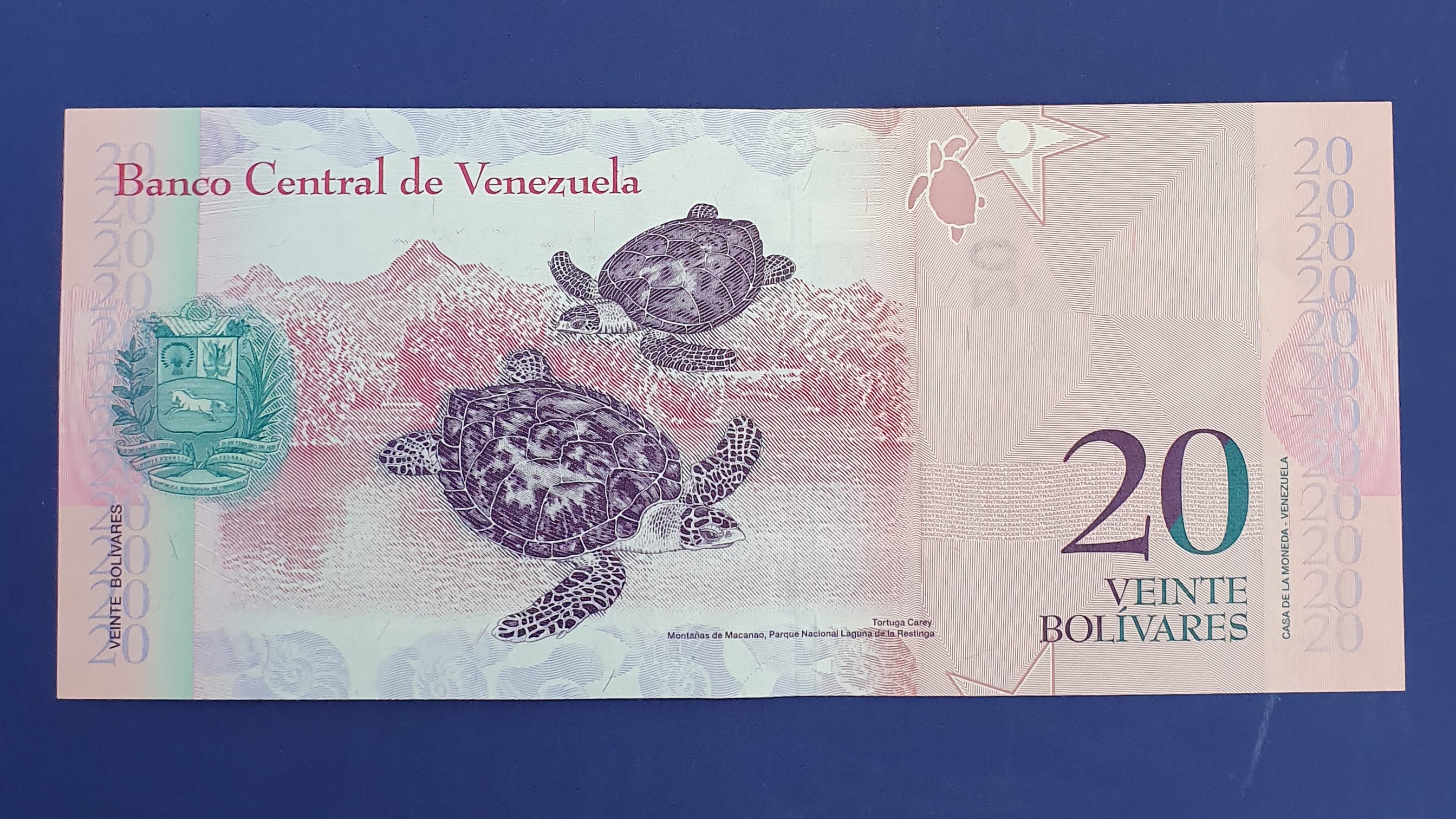 20 Bolivar back